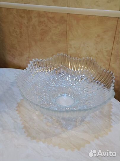 Ваза для фруктов / салатник хрусталь
