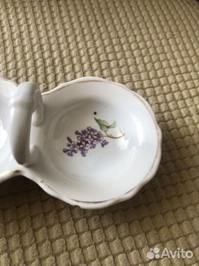 Фарфоровая Корзинка от набора для специй Сирень