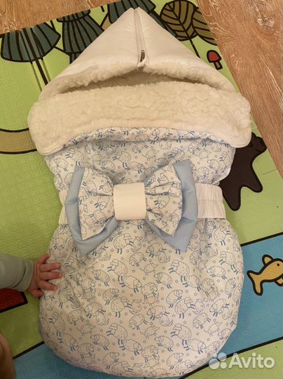 Конверт на выписку для мальчика зимний