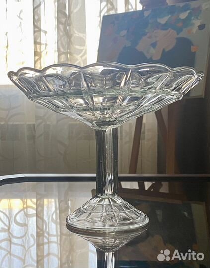 Ваза для фруктов на ножке СССР 50-60х гг