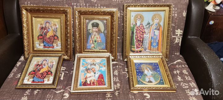 Продам готовые иконы вышитые бисерном
