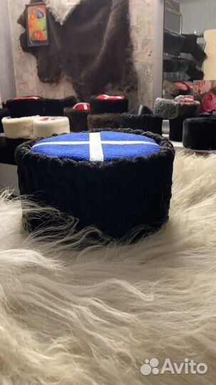 Кубанка казачья с навершием цвет василек