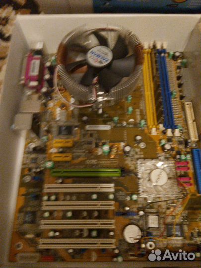 Лот, 2 материнки, бп 350 вт, видеокарта, рабочее