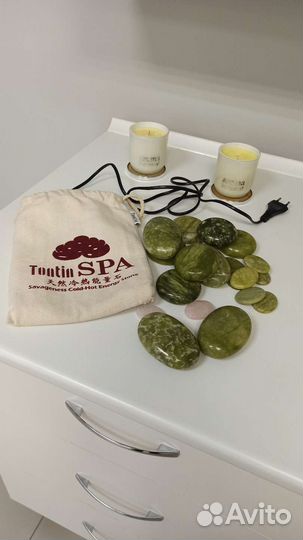 Стоун терапия авто мешочек с подогревом камни