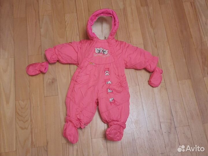 Зимний и демисезонный комбинезон для девочки 80 86