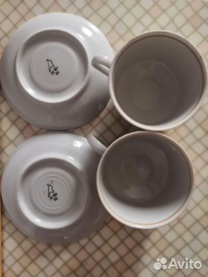 Чайные пары СССР Дулево одним лотом 2 шт