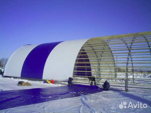 Тенты на ангар склад пвх оксфорд брезент