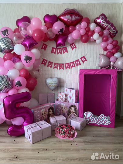 Фото зона барби,Воздушный шары