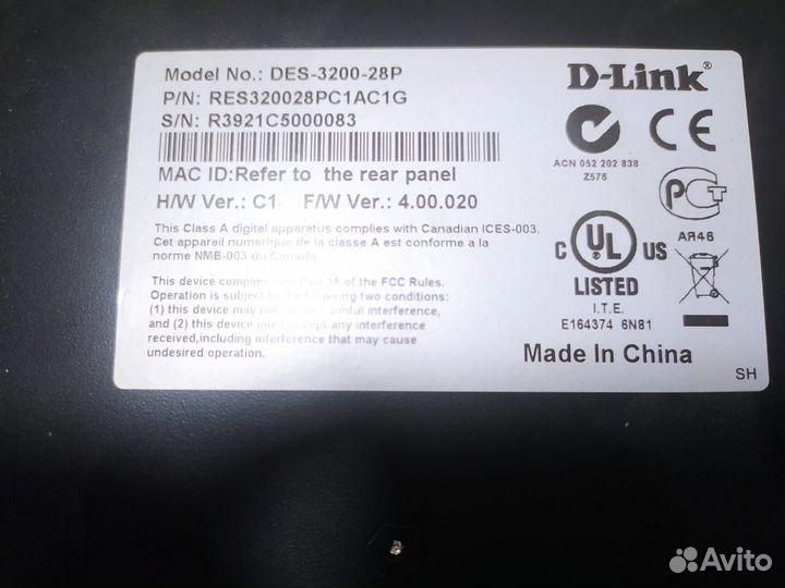 Коммутатор D-link DES-3200-28P