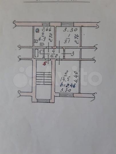 2-к. квартира, 39,7 м², 2/2 эт.