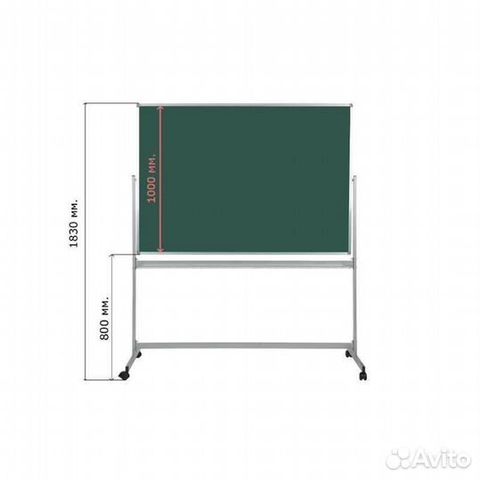 Магнитно меловая доска