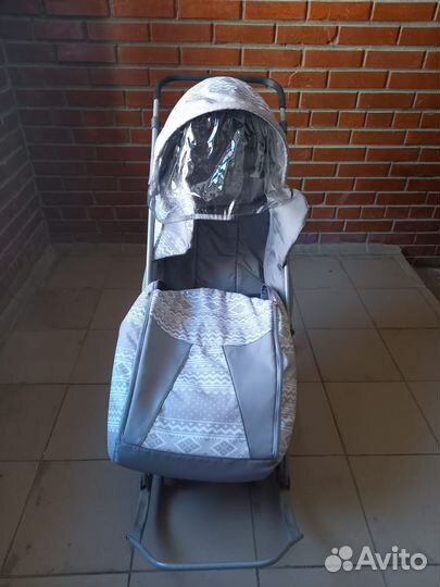 Детские зимние санки с колесами