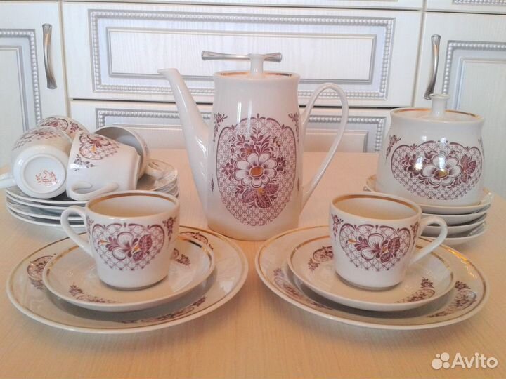 Винтажный Кофейный сервиз Вербилки СССР 20 предм