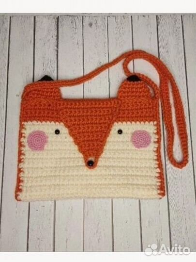 Сумка женская вязаная лисичка