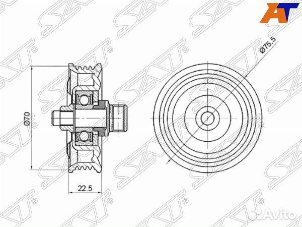 Ролик приводного ремня toyota carina