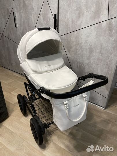 Коляска 2в1 Aroteam cocoline (белая кожа)