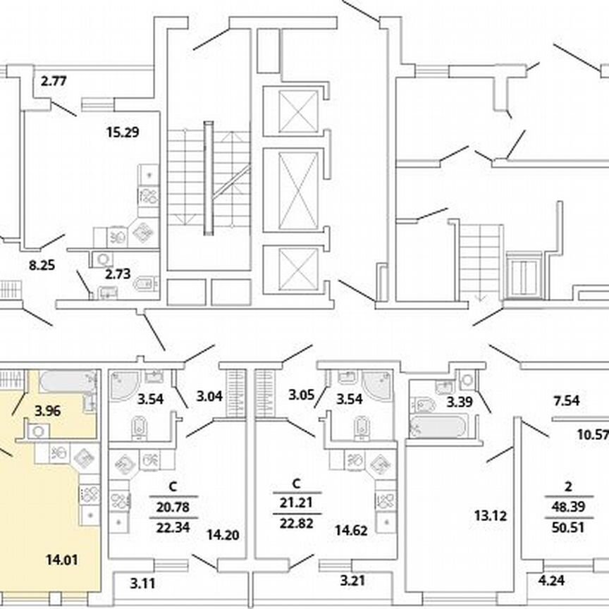 1-к. квартира, 39,5 м², 1/19 эт.