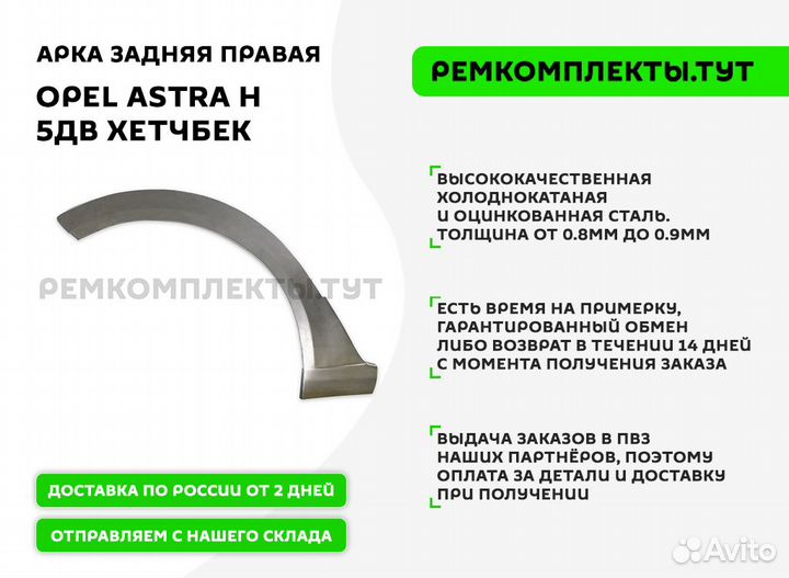 Арка задняя правая Opel Astra H 5дв хетчбек
