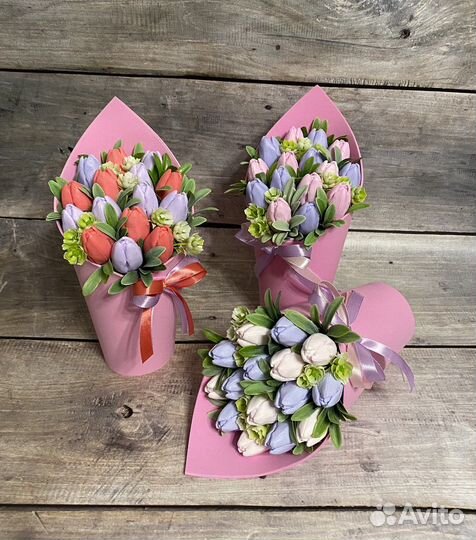 Букеты. Цветы. Мыло ручной работы