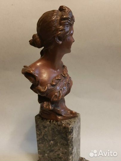Бюст бронза Франция нач. хх века