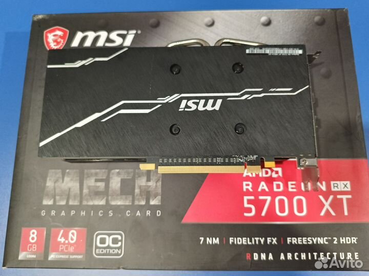 Видеокарта rx 5700xt msi mech