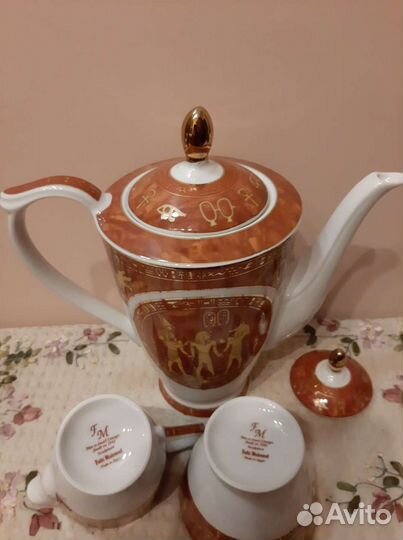 Сервиз Египет чайник-кофейник,сах.мол.фарфор