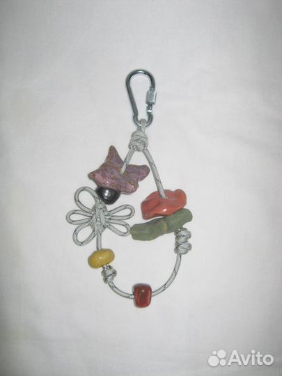 Брелки с бусинами из керамики