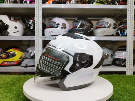 Шлем для скутера полуоткрытый с двойным визором. Б