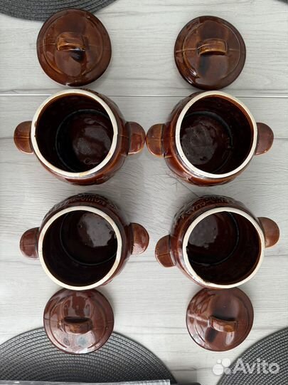 Горшочки для запекания керамические 4шт