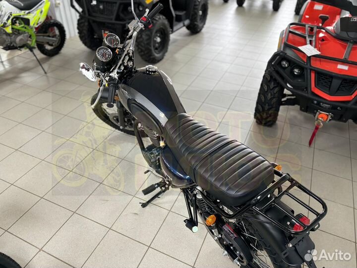 Мотоцикл Combat Scrambler 400 серо-синий