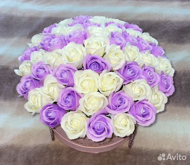 Букет из мыльных роз