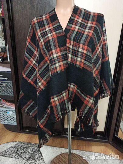 Палантин пончо 2 х сторонее