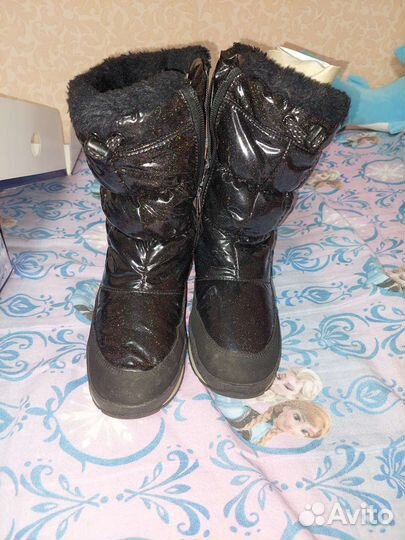 Сапоги зимние для девочки 33р. Черные