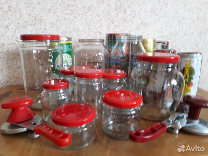 Продажа стеклобанки и крышки в ассортименте