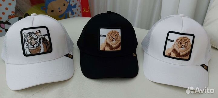 Бейсболка сетка с тигром и львом