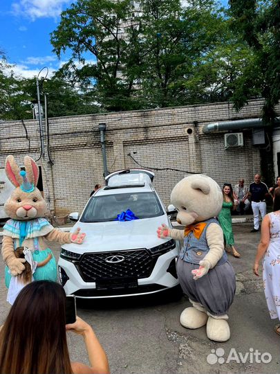 Заяц и Медведь на праздник/Ростовая кукла/Аниматор