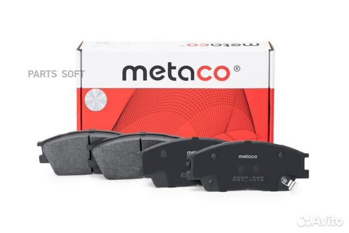 Metaco 3000-506 Колодки тормозные передние к-кт
