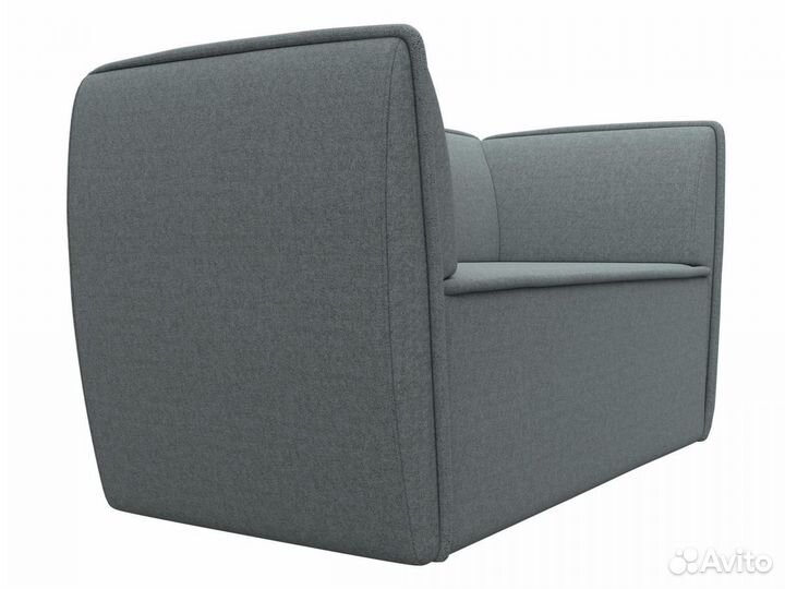 Диван кухонный прямой Бергамо 2-х местный, рогожка, амур серый