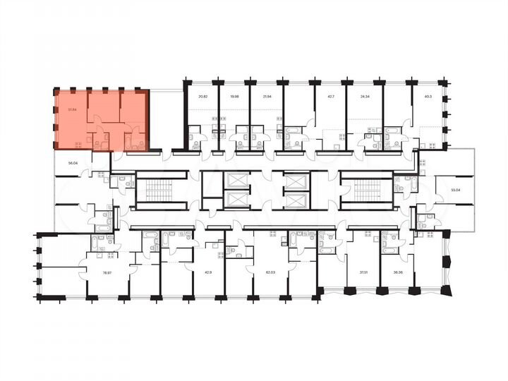 2-к. квартира, 52,1 м², 7/32 эт.