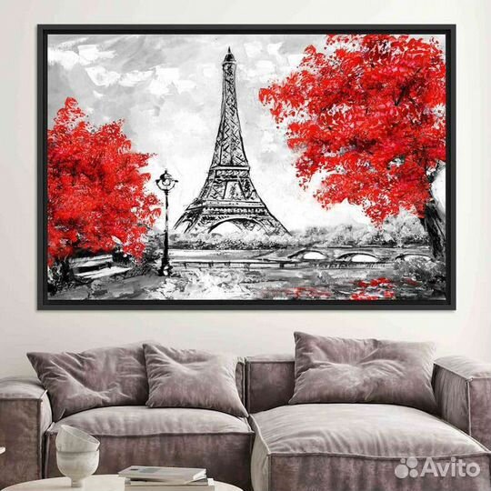 Эйфелева башня красивая картина в интерьер