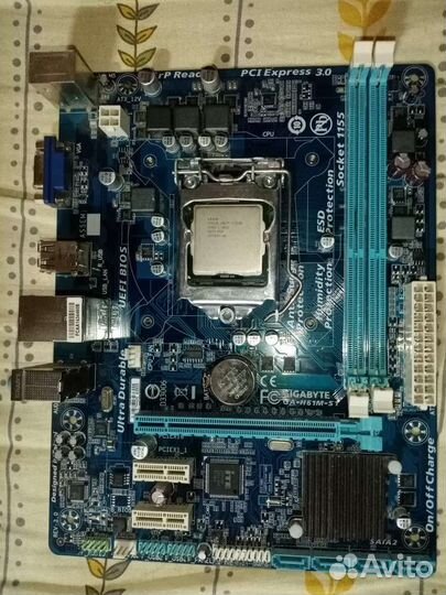Gygabyte ga-h61m-s1 с i3-2100