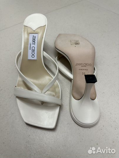 Шлепанцы женские кожаные jimmy choo