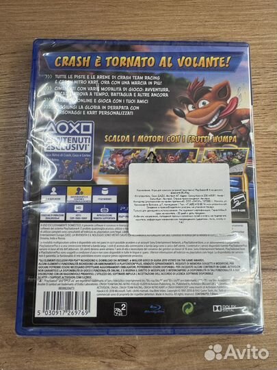 Crash Team Racing Nitro-Fueled диск для PS4 новый
