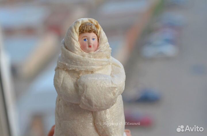 Снегурочка. Ватная елочная подставочная игрушка