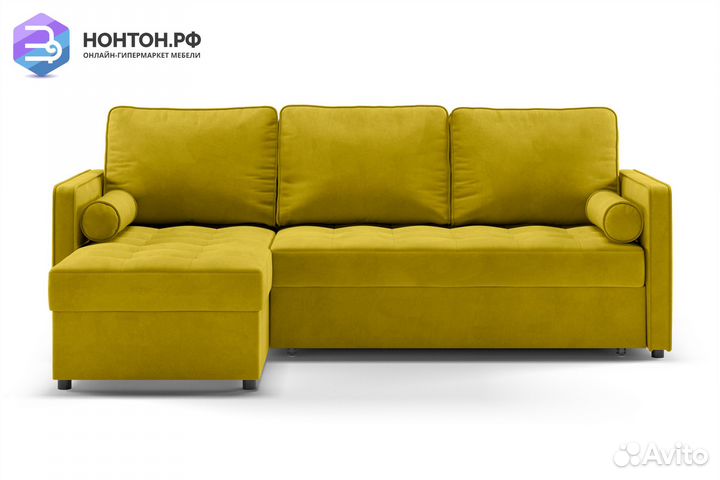 Диван угловой тик-так Модо горчичный