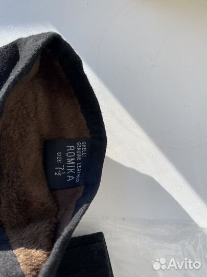 Перчатки женские замша-кожа новые 7.5