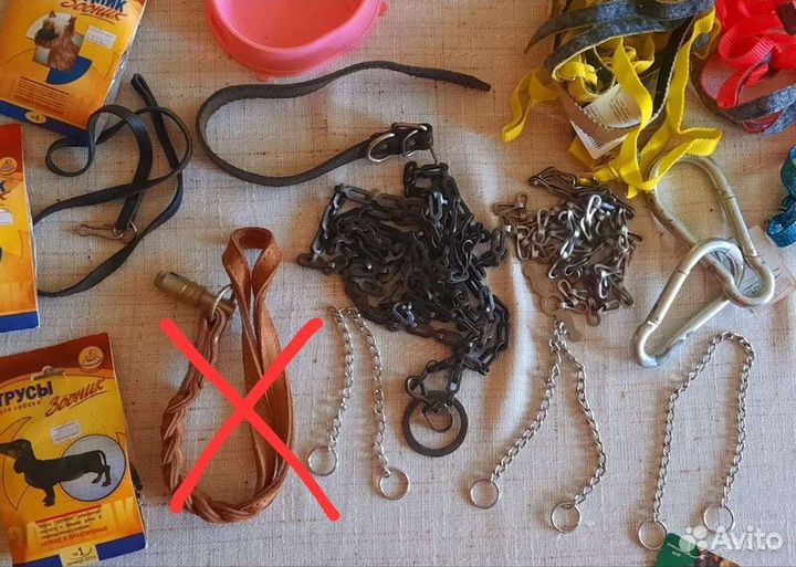 Ошейник Поводок Цепи Удавки Шлейки Карабины