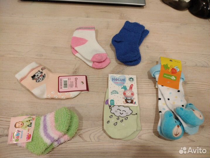 Носки 9-12 см, на год