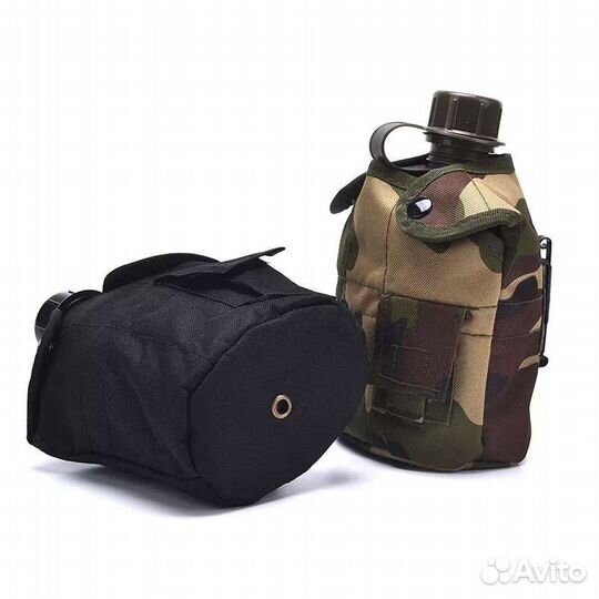 Фляжка армейская с котелком + чехол