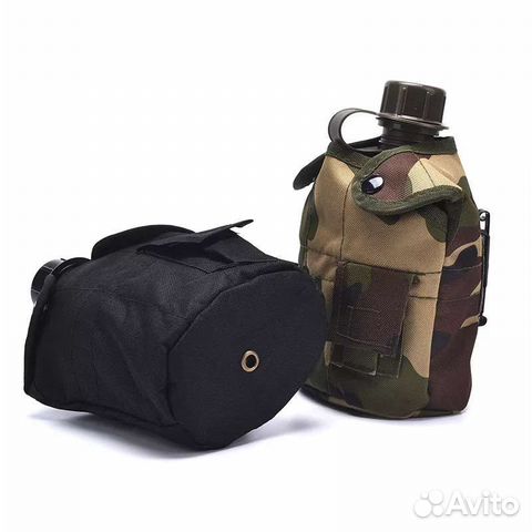 Фляжка армейская с котелком + чехол
